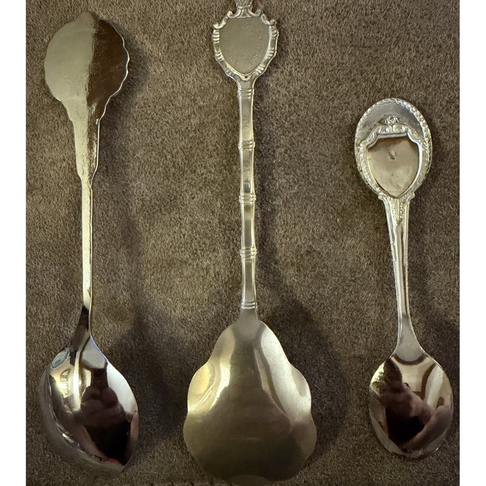 Vintage Lot 14 Collectible Spoons Souvenir Silver Plated 3.75"-5" - Picture 7 of 11